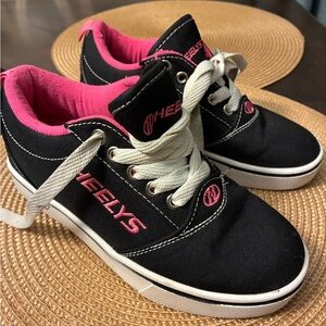 Heelys Kids Black Sneakers with Pink Highlights